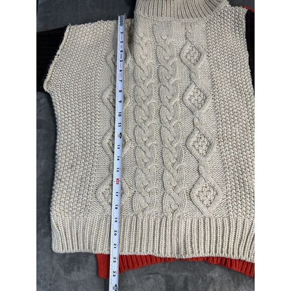 Zara AW18 Woman Colour Block Cable Knit Sweater Size M 6873/110 - Picture 11 of 14